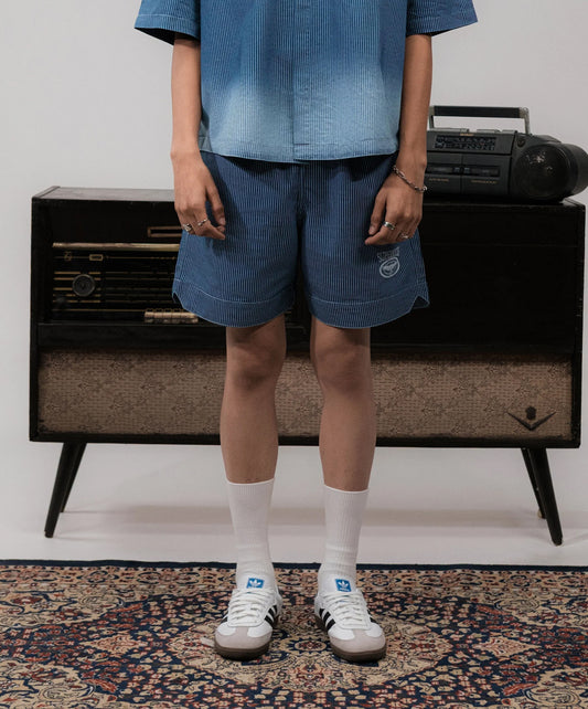 SUPERKICKS | PINSTRIPE SHORTS { BLUE