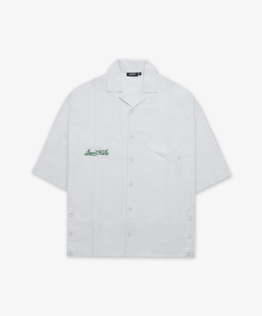 SUPERKICKS | NOSTALGIC BOWLING SHIRT { OFF WHITE/OFF WHITE
