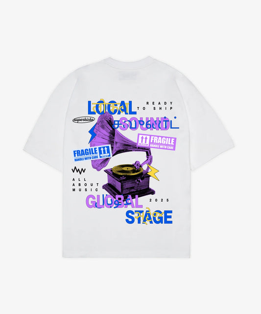 SUPERKICKS | SUPERKICKS x ALL ABOUT MUSIC { READY TO SHIP TEE - WHITE