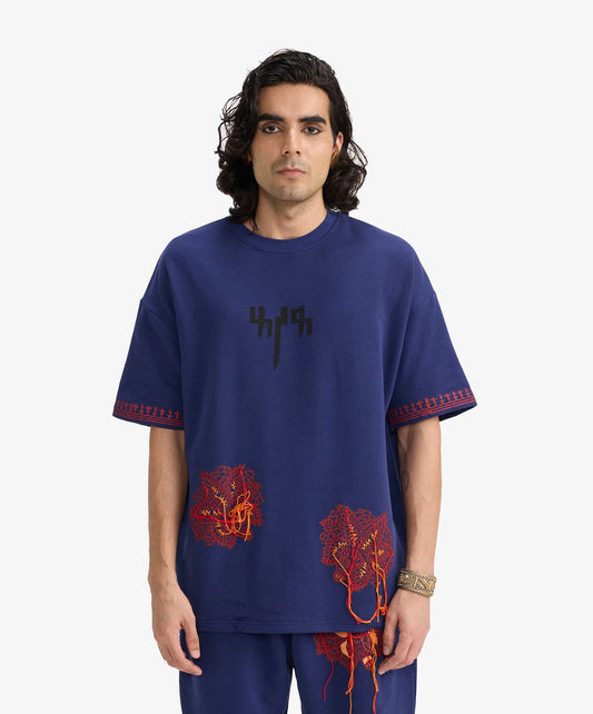 F A R A K | TOXIC LOVE HANDMADE T-SHIRT { BLUE/BLUE