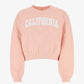 SPORTY & RICH | CALIFORNIA CROPPED CREWNECK { BALLET/WHITE