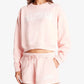 SPORTY & RICH | CALIFORNIA CROPPED CREWNECK { BALLET/WHITE