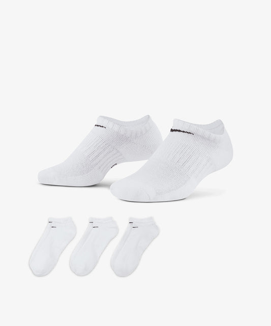 NIKE | EVERYDAY CUSHIONED TRAINING NO-SHOW SOCKS { WHITE/BLACK