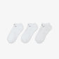 NIKE | EVERYDAY CUSHIONED TRAINING NO-SHOW SOCKS { WHITE/BLACK