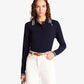 SPORTY & RICH | SRC CABLEKINT POLO { NAVY/CREAM