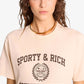SPORTY & RICH | VARSITY CREST TEE { CREAM