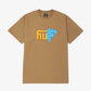 HUF | UPSIDE DOWNTOWN T-SHIRT  { CAMEL