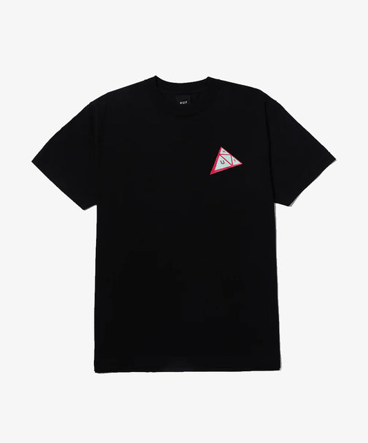 HUF | SKEWED TRIPLE TRIANGLE T-SHIRT  { BLACK