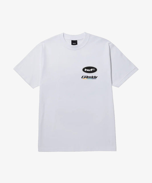 HUF | X GREDDY T-SHIRT  { WHITE