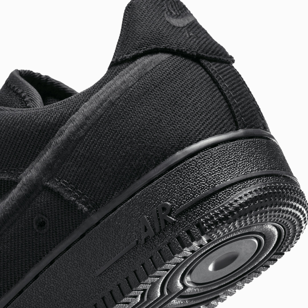 NIKE | AIR FORCE 1 LOW CANVAS { BLACK/BLACK – Superkicks