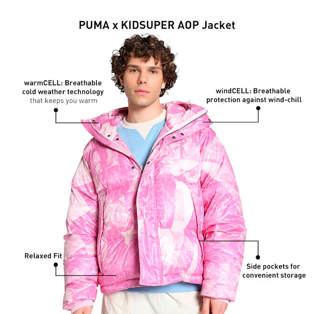 Buy Puma x KidSuper All Over Print Puffer Jacket in Pearl Pink for