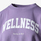 SPORTY & RICH | WELLNESS IVY CROPPED CREWNECK { VIOLET/WHITE