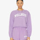 SPORTY & RICH | WELLNESS IVY CROPPED CREWNECK { VIOLET/WHITE