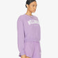 SPORTY & RICH | WELLNESS IVY CROPPED CREWNECK { VIOLET/WHITE