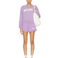 SPORTY & RICH | WELLNESS IVY CROPPED CREWNECK { VIOLET/WHITE