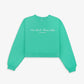 SPORTY & RICH | NY TENNIS CLUB CROPPED CREW NECK CARIBBEAN { GREEN