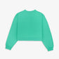 SPORTY & RICH | NY TENNIS CLUB CROPPED CREW NECK CARIBBEAN { GREEN