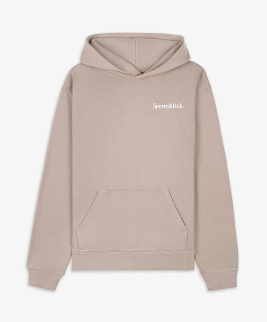 SPORTY & RICH | HEALTH IS WEALTH HOODIE { ELEPHANT/WHITE