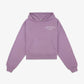 SPORTY & RICH | HEALTH INITIATIVE CROPPED HOODIE { SOFT LAVENDER/WHITE