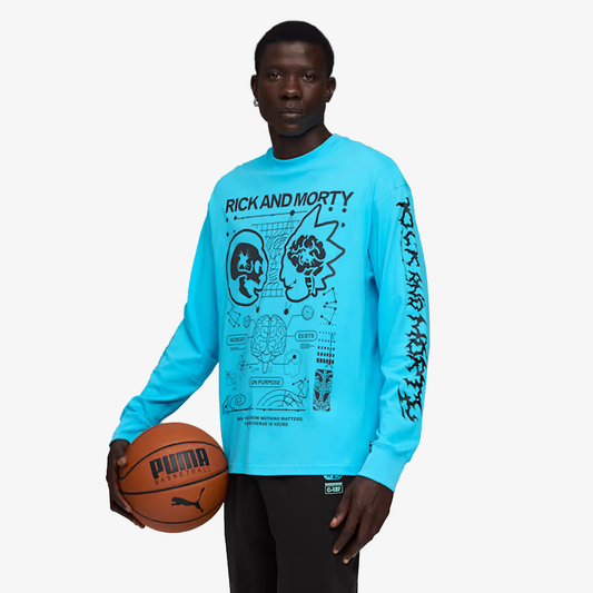 PUMA | x RICK AND MORTY LONG SLEEVE { BLUE