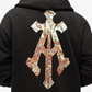 ALMOST GODS | SHATTERED ALPHA CROSS HOODIE { BLACK