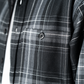 Superkicks | EMBROIDERED FLANNEL SHIRT  { GREY/BLACK