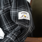 Superkicks | EMBROIDERED FLANNEL SHIRT  { GREY/BLACK
