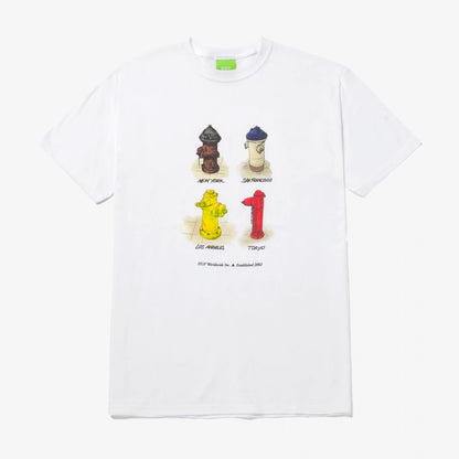 HUF | ALL CITIES S/S TEE  { WHITE