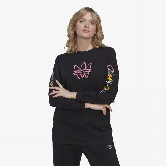 Adidas Originals | GRAPHIC LS TEE  { BLACK