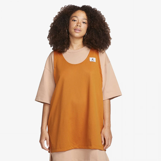 WMN'S JORDAN ESSENTIALS DRESS 'WHITE ONXY / LIGHT CURRY'