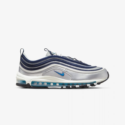 Nike | AIR MAX 97  { METALLIC SILVER/MIDNIGHT NAVY