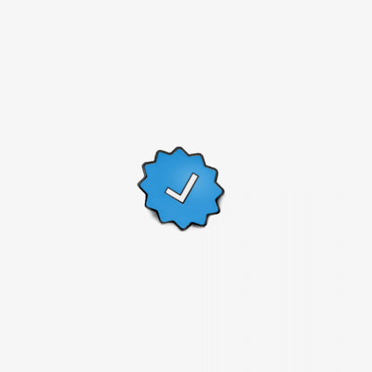 SUPERPLASTIC | BLUE CHECK MARK ENAMEL PIN