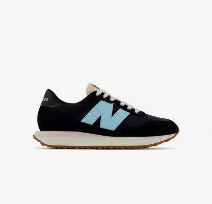 New Balance | 237  { BLACK WITH BLEACH BLUE