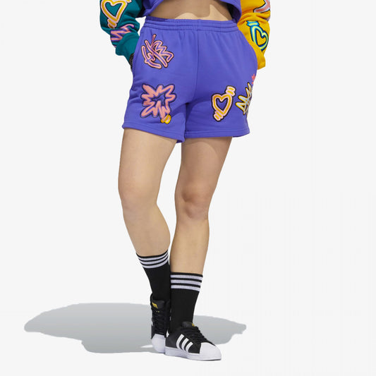 LOVE UNITES LOOSE SHORTS 'PURPLE / MULTICOLOR'