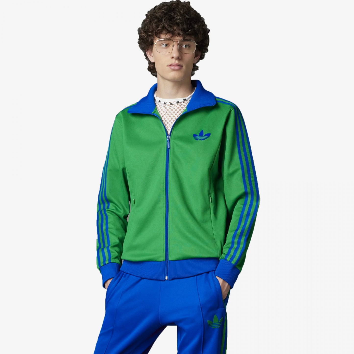 ADICOLOR HERITAGE NOW STRIPED TRACK TOP 'BLUE/GREEN'