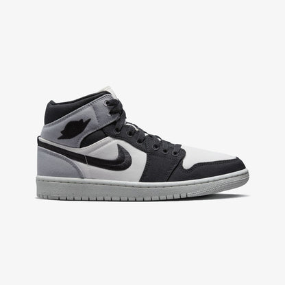 Jordan | AIR JORDAN 1 MID SE  { SAIL/BLACK-LT STEEL GREY