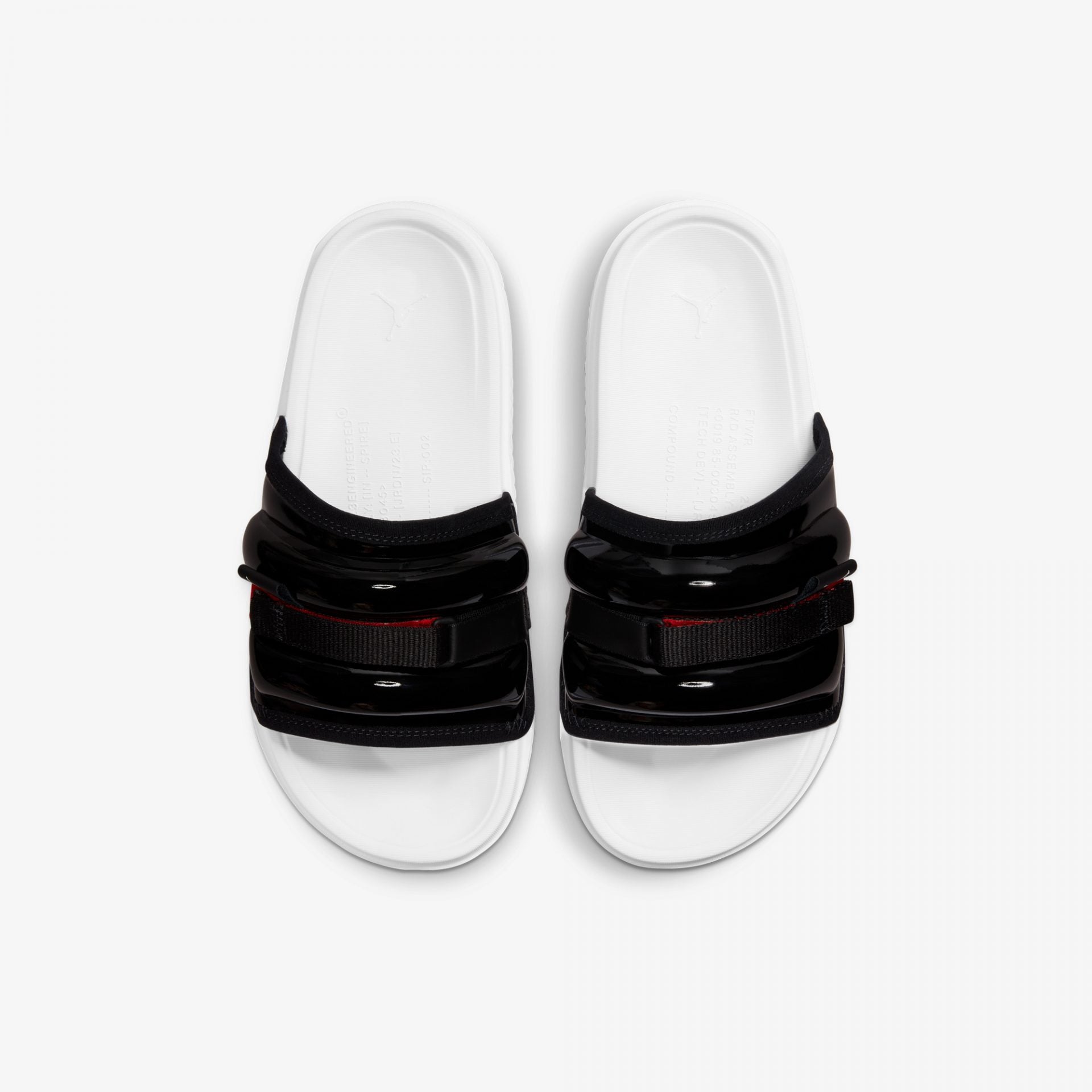 Nike JORDAN SUPER PLAY SLIDES BLACK WHITE