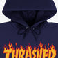 Thrasher | FLAME HOODIE  { NAVY