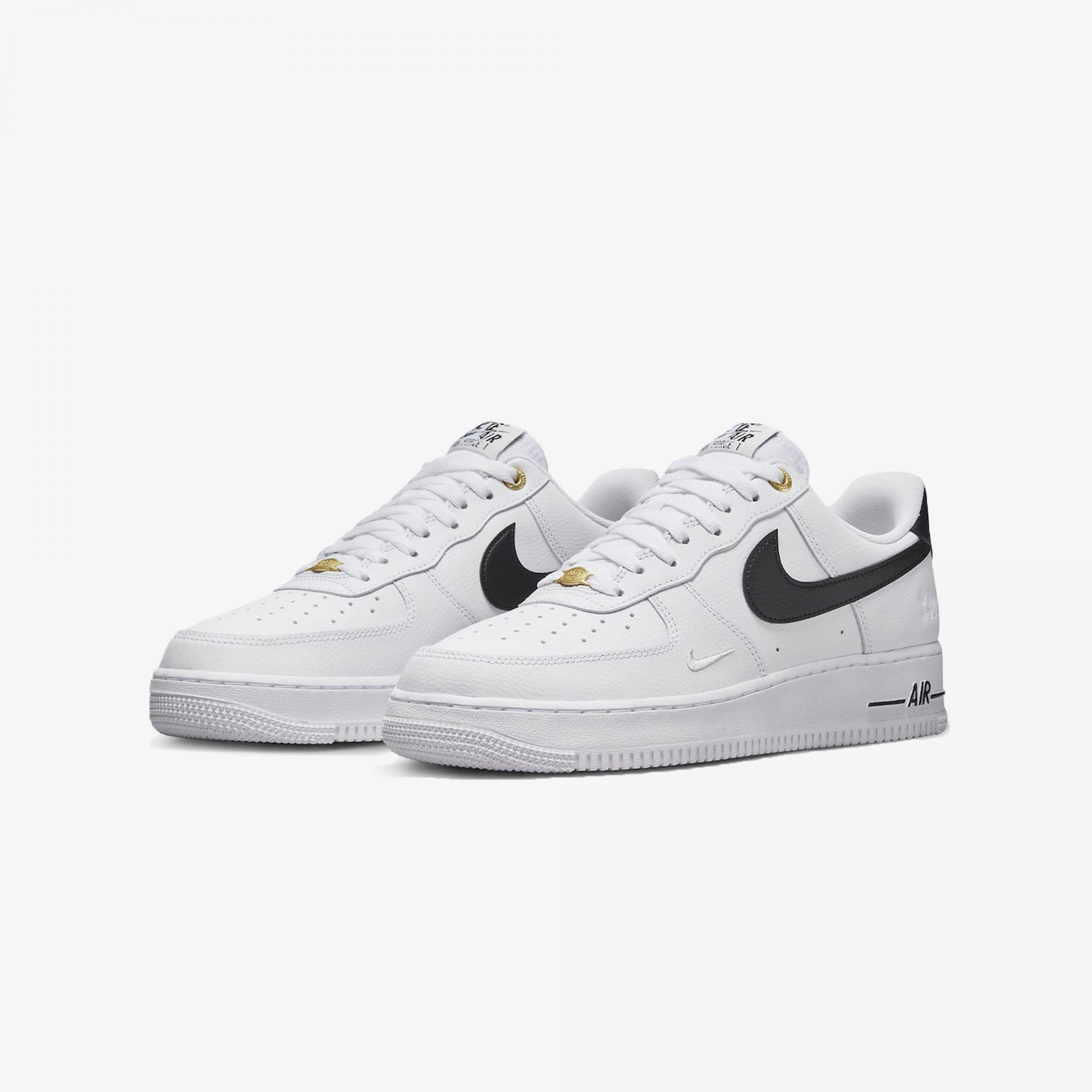 air force 1 black white and gold