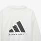 Adidas | BASKETBALL CREW SWEATSHIRT  { WHITE