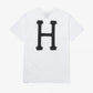 HUF | ESSENTIALS CLASSIC H TEE  { WHITE
