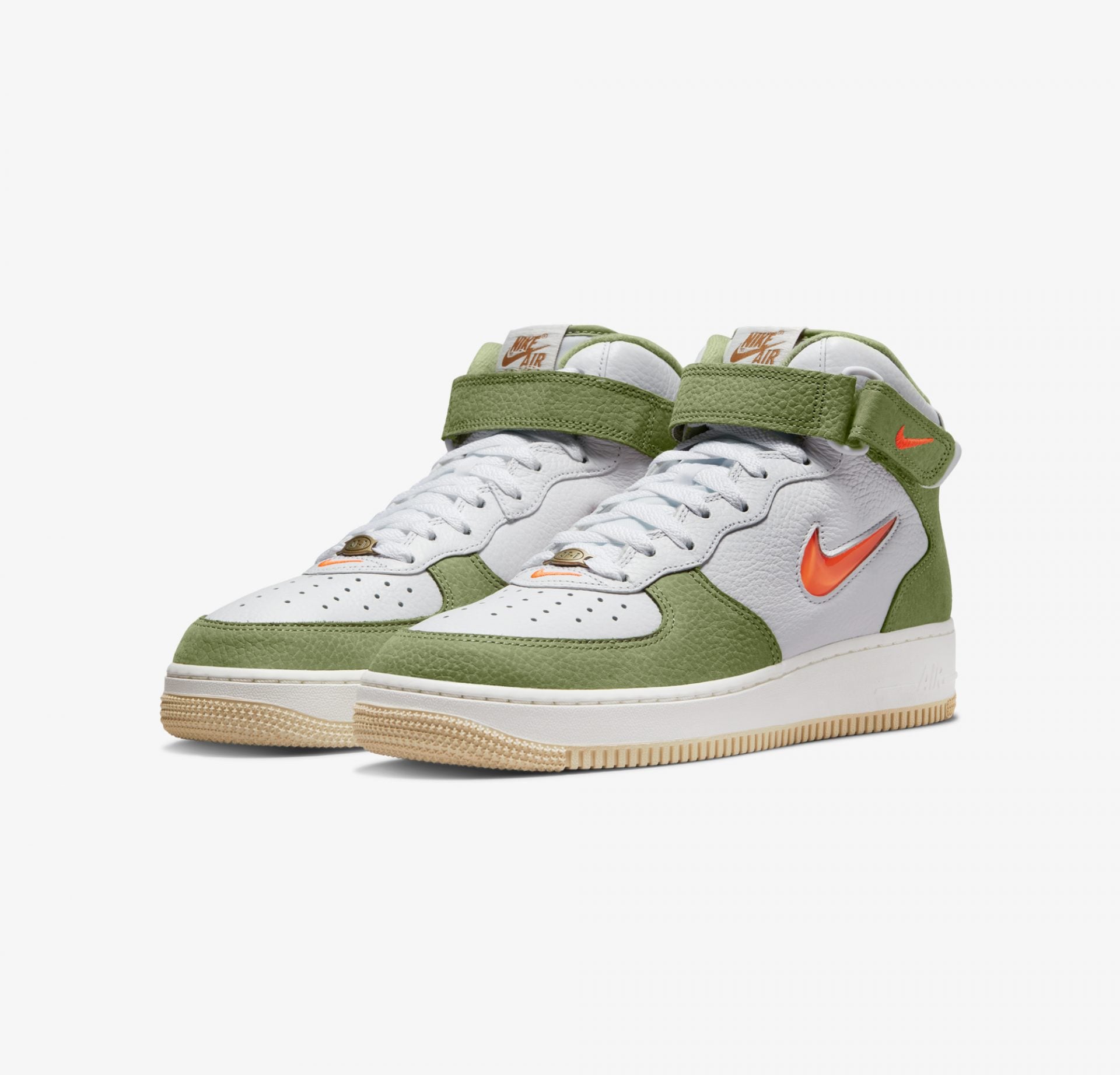 Buy NIKE AIR FORCE 1 MID 07 OLIVE GREEN TOTAL ORANGE