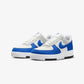 Nike | AIR FORCE 1 '07 LV8 { SUMMIT WHITE/GAME ROYAL-NEUTRAL GREY