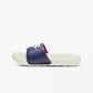 Nike | VICTORI ONE PRINTED SLIDE  { BLACKENED BLUE / SAIL