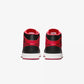 Jordan | AIR JORDAN 1 MID { BLACK/FIRE RED-WHITE