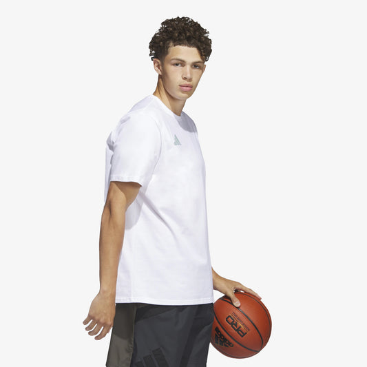 Adidas | WORLDWIDE HOOPS CITY BASKETBALL GRAPHIC TEE  { WHITE