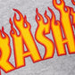 Thrasher | FLAME HOODIE  { GREY