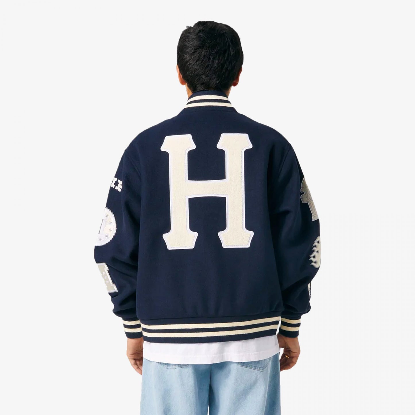 YEAR CLASSIC H VARSITY JACKET 'NAVY'
