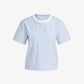 Adidas Originals | PREMIUM ESSENTIALS POPLIN TEE  { WHITE/BLUE