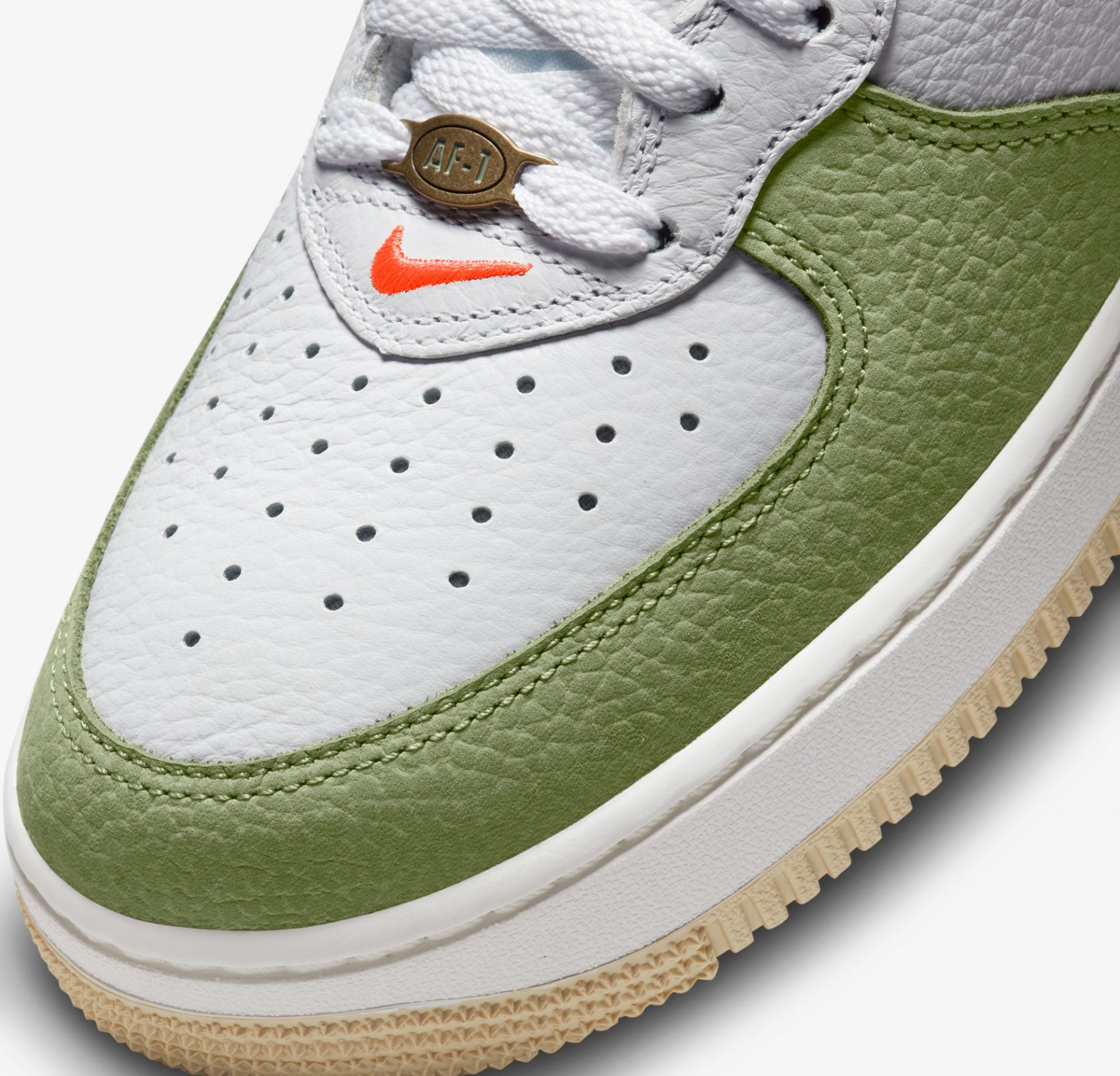 Buy NIKE AIR FORCE MID '07 OLIVE GREEN TOTAL ORANGE